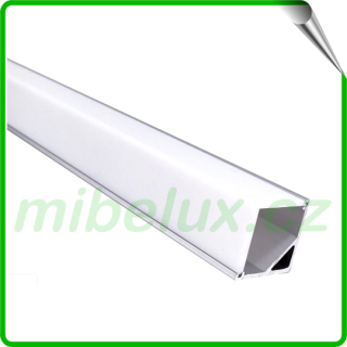 Profil pro LED pásky CORNER B1616 s mléčným difuzorem